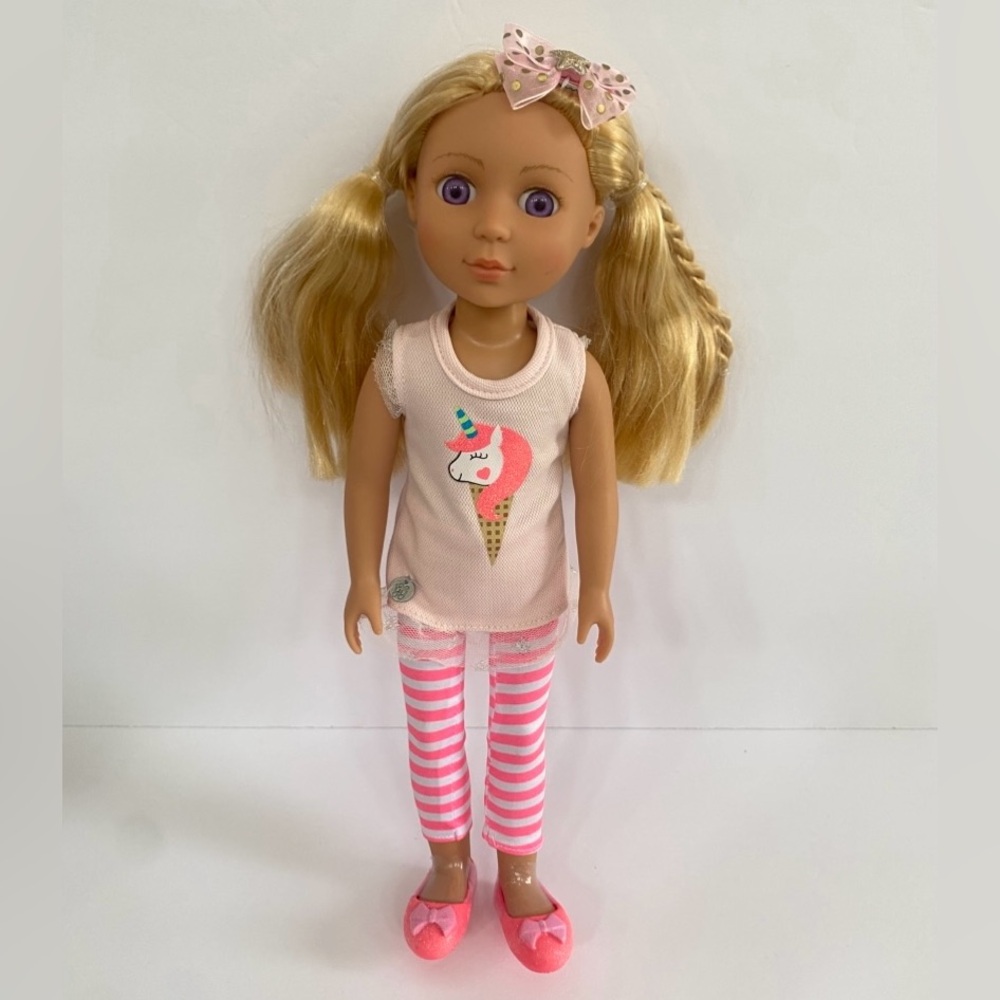 Glitter Girls 14" Poseable Fashion Doll Lacy w Unicorn Outfit & Shoes